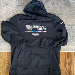 Nike Tennessee Titans Intercept Cancer Color Rush Hooded Sweatshirt XL